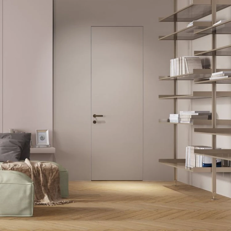Скрытые двери Leoni Door 40 Грунт Короб AL Серебро