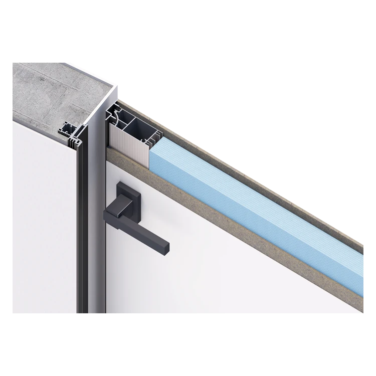 Скрытые двери Filo Muro 45 Ral/Ral Алюминиевый торец Серебро