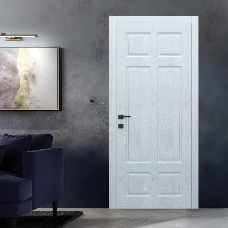 Двери Classic Wood СW12 Dooris Крашеный шпон ясеня · Белый