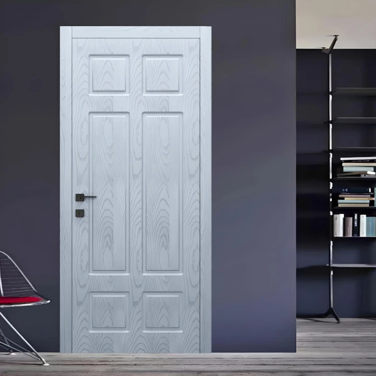 Двери Classic Wood СW12 Dooris Крашеный шпон ясеня · Белый