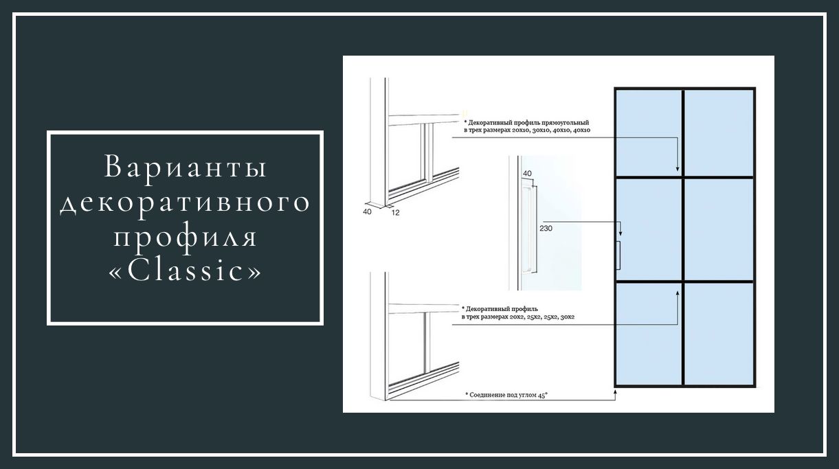 Варианты декоративного профиля